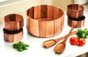 Raven Extra Large Salad Bowl with Servers for 4 Individuals