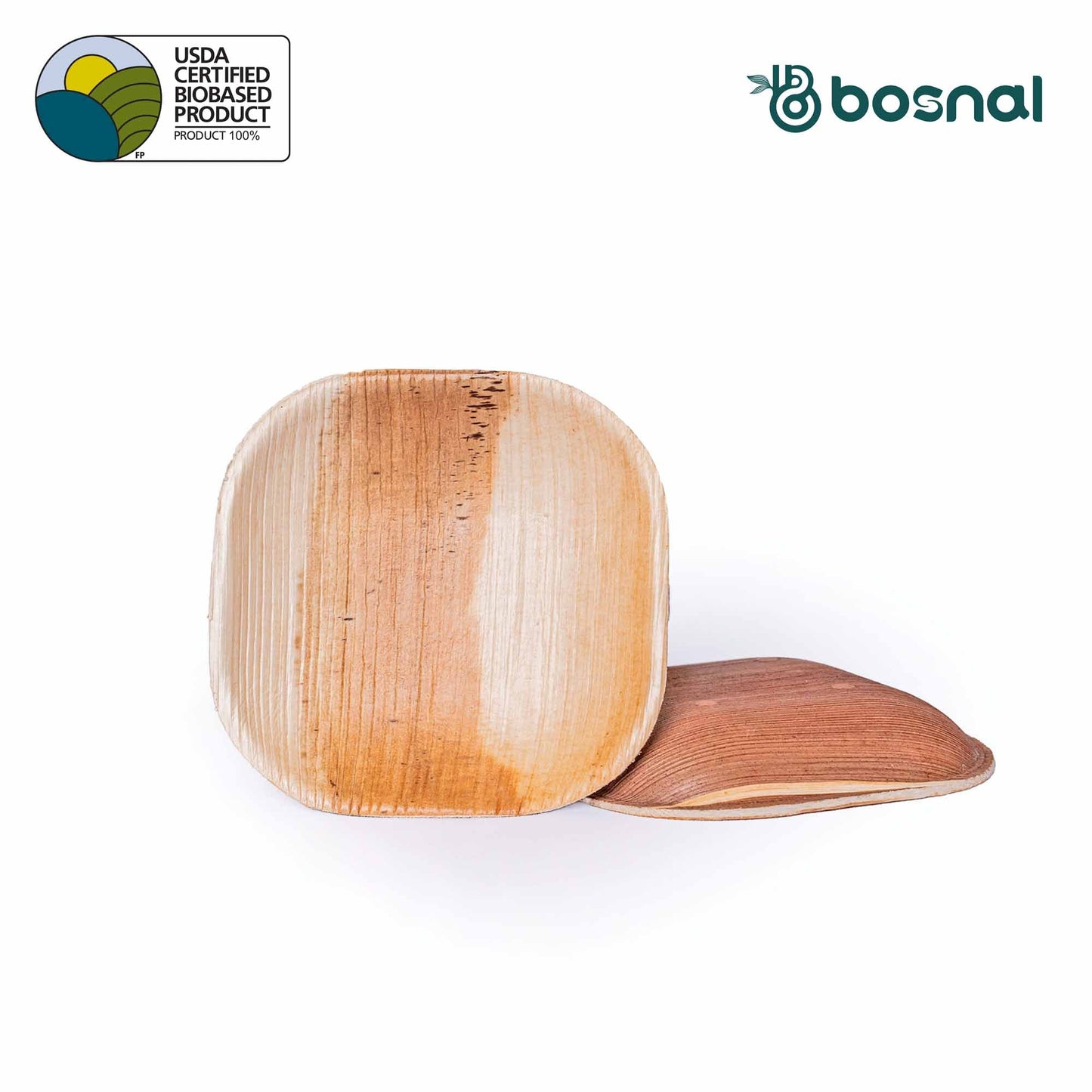 Palm Leaf Biodegradable Plates, 4 inch, Square (Set of 25/50/100)