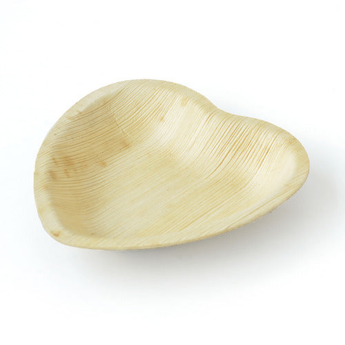 Heart-shaped Palm Leaf Plates, 6" Inch (Set of 50/100/200)