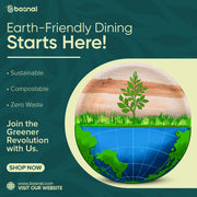 Palm Leaf Biodegradable Plates, 9 inch, Round (Set of 25/50/100)