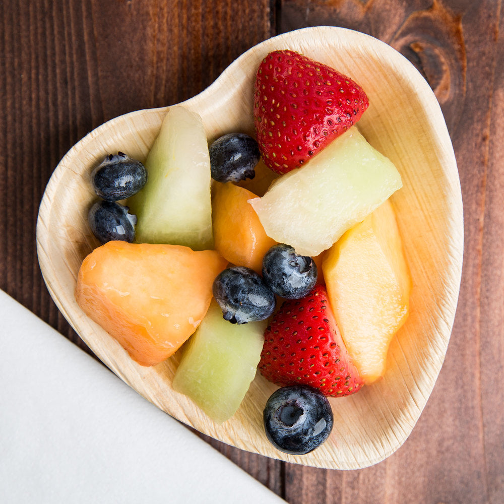 Heart-shaped Palm Leaf Plates, 6" Inch (Set of 50/100/200)