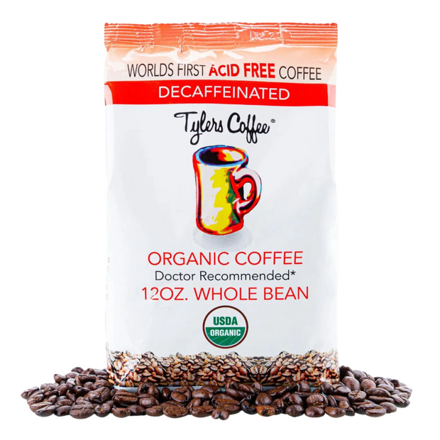 Decaf Whole Organic Coffee Beans (12oz Bag)
