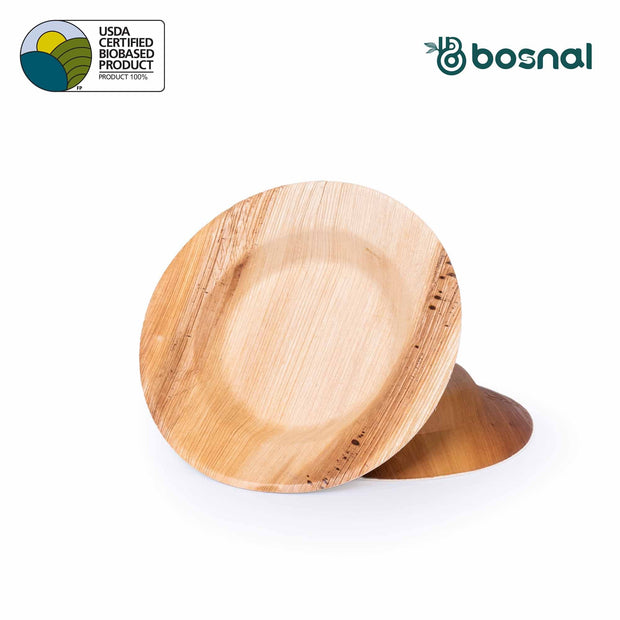 Palm Leaf Biodegradable Bowls, 9.5 inch Round Soup Bowl (Set of 25/50/100)