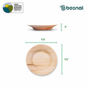 Palm Leaf Biodegradable Bowls, 9.5 inch Round Soup Bowl (Set of 25/50/100)