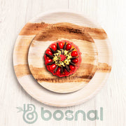 Palm Leaf Biodegradable 10" & 6" Round Plates and Cutlery Combo - (25 Each Plates, 50 Forks, 25 Spoons, 25 Knives), Eco-Friendly, Compostable, Bamboo-Wood Style, Durable & Restaurant-Grade