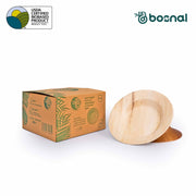 Palm Leaf Biodegradable Bowls, 9.5 inch Round Soup Bowl (Set of 25/50/100)