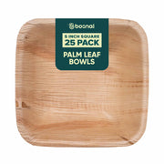 Palm Leaf Biodegradable Bowls, 5 inch, Square (Set of 25/50/100)
