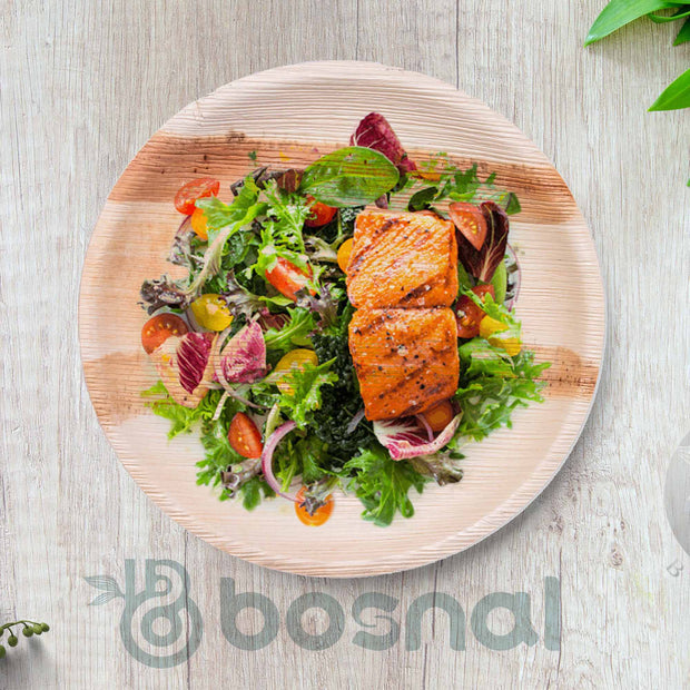 Palm Leaf Biodegradable Plates, 10 inch, Round (Set of 25/50/100)