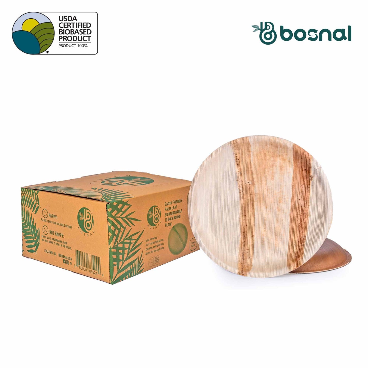 Palm Leaf Biodegradable Plates, 9 inch, Round (Set of 25/50/100)