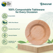 Palm Leaf Biodegradable Bowls, 9.5 inch Round Soup Bowl (Set of 25/50/100)
