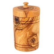 Olive Wood Spice Jar Salt Keeper w/Lid
