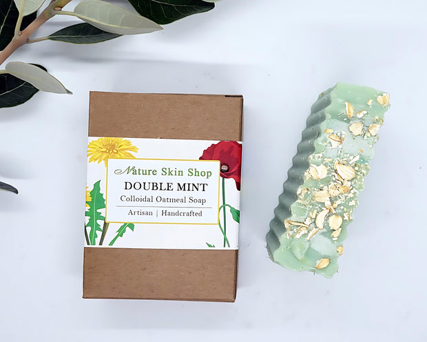 Double Mint Oatmeal Natural Soap, Cold Process