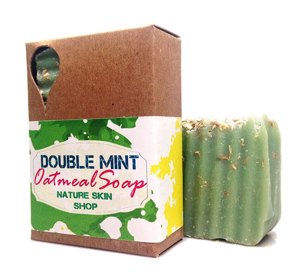 Double Mint Oatmeal Natural Soap, Cold Process