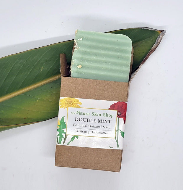Double Mint Oatmeal Natural Soap, Cold Process