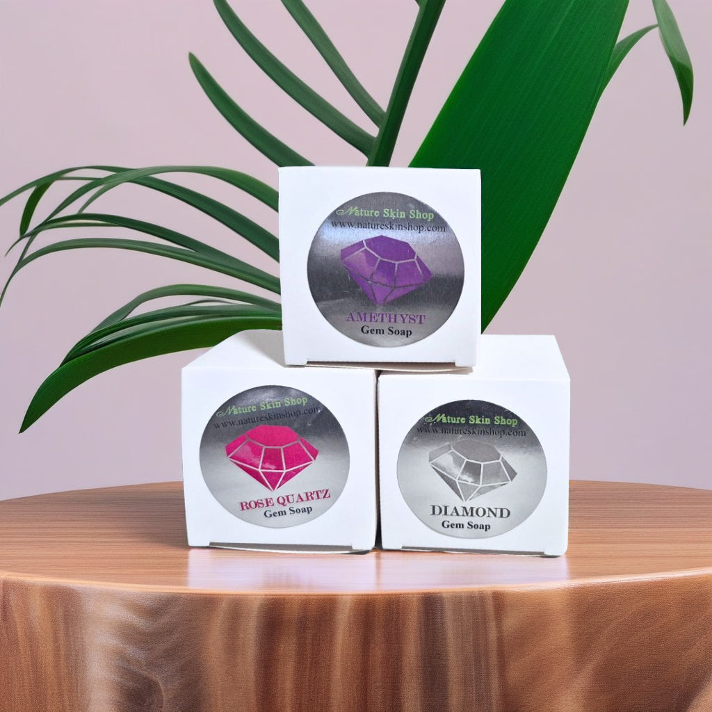 Rose Quartz Gem Soap with Hidden Silver Ring