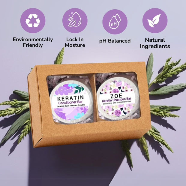 Zoe Keratin Intense Hair Shampoo & Conditioner Bar