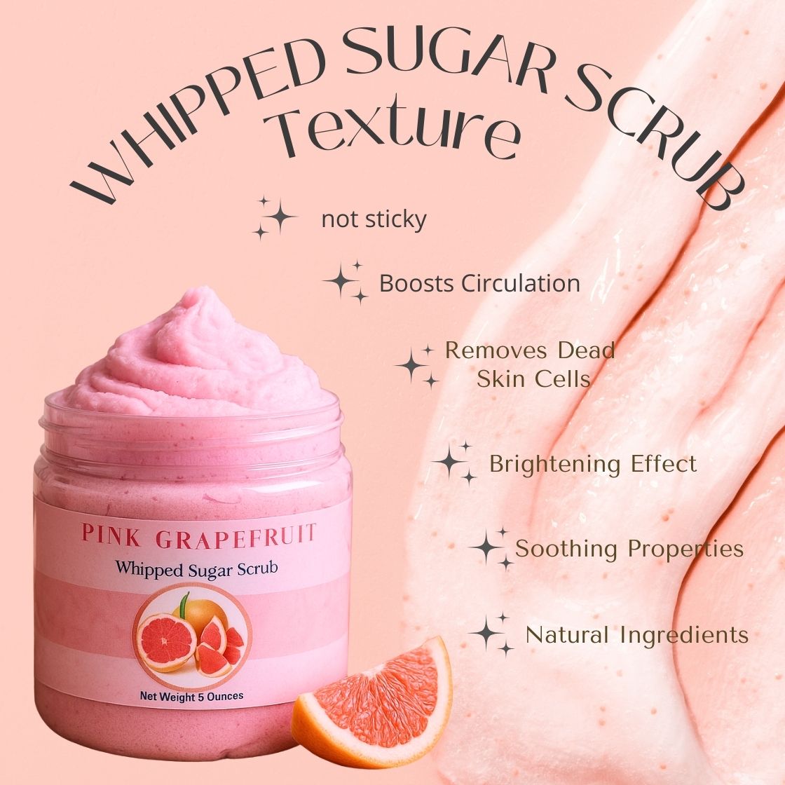Juicy Watermelon Whipped Sugar Soap Scrub