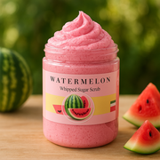 Juicy Watermelon Whipped Sugar Soap Scrub